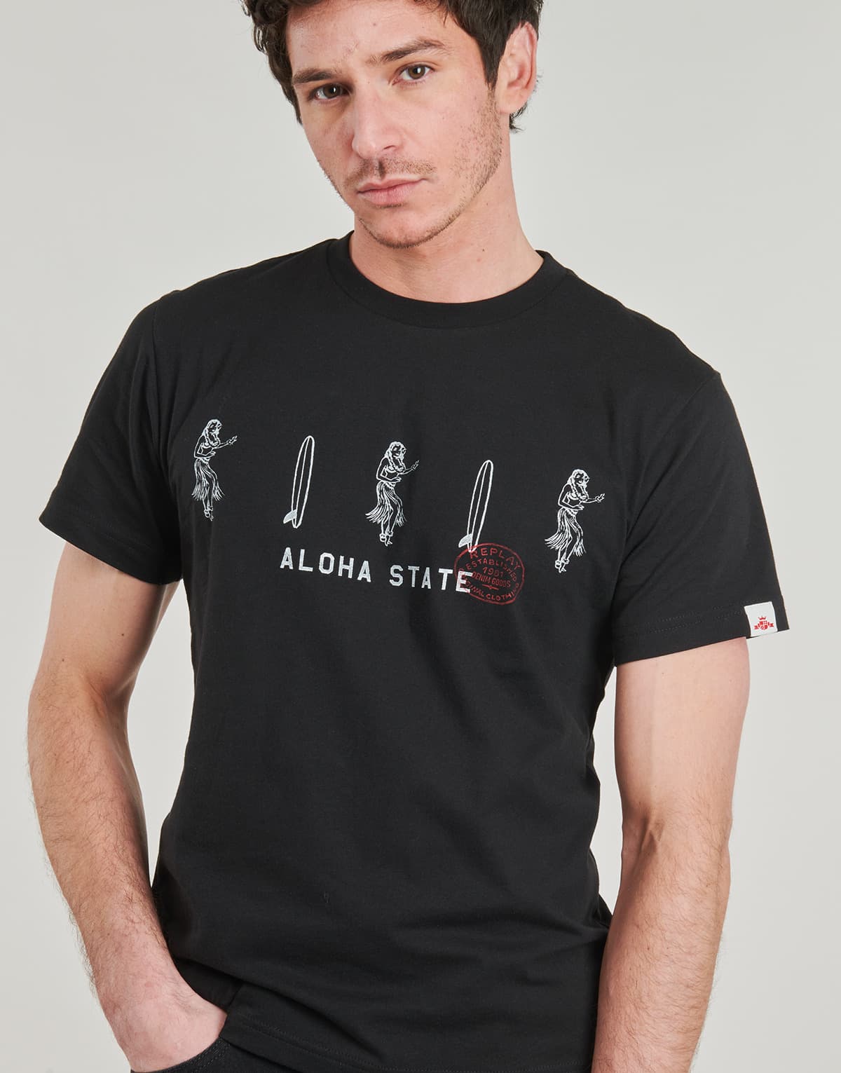 Men's T-Shirts Replay Black