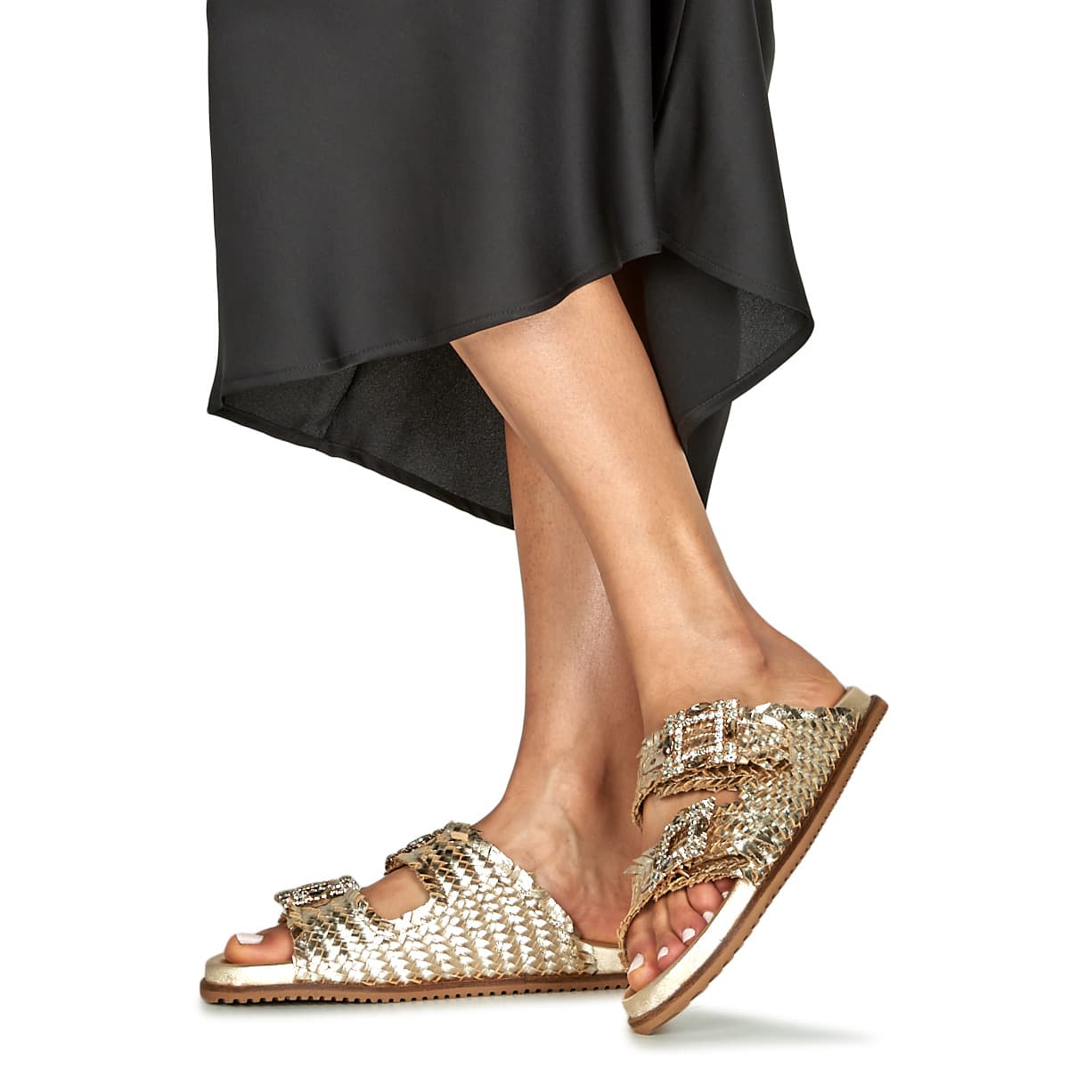 Women's Mules Melvin & Hamilton Gold