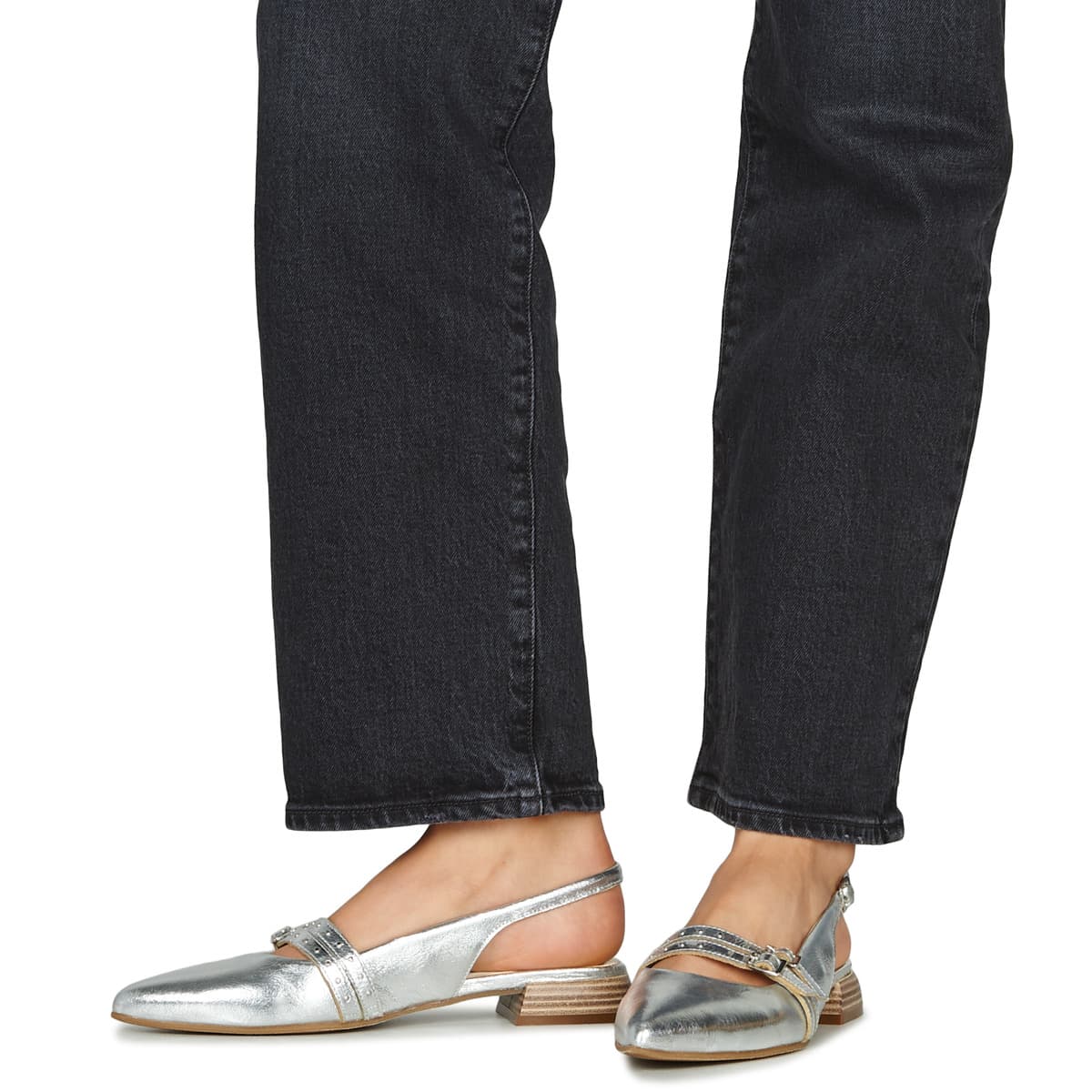 Women's Ballet Flats Mjus Silver