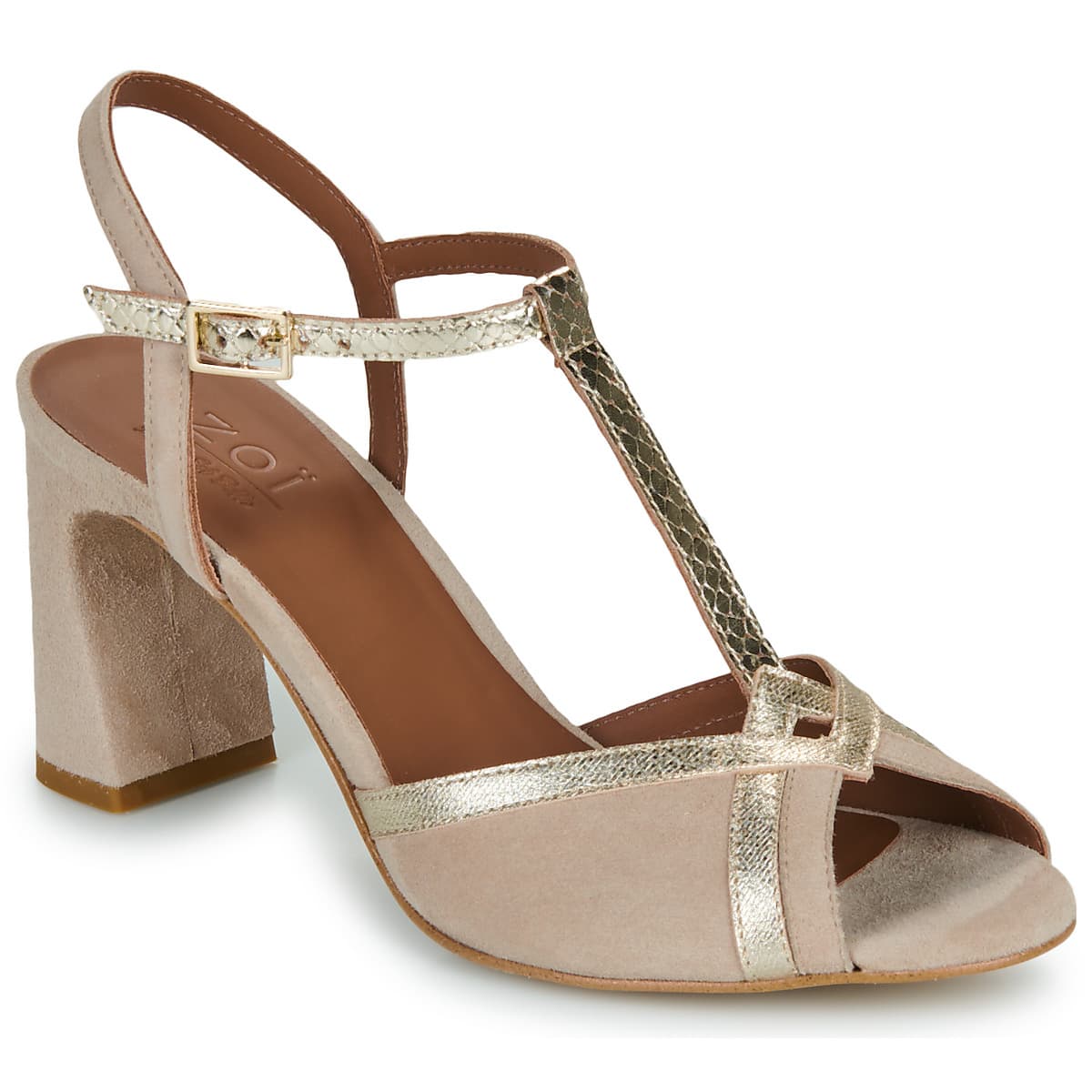 Σανδάλια με τακούνι Otess / Zoï Z1330-CAM-BEJE-ODIN-CARRARA-UMBRELLA-CARRARA