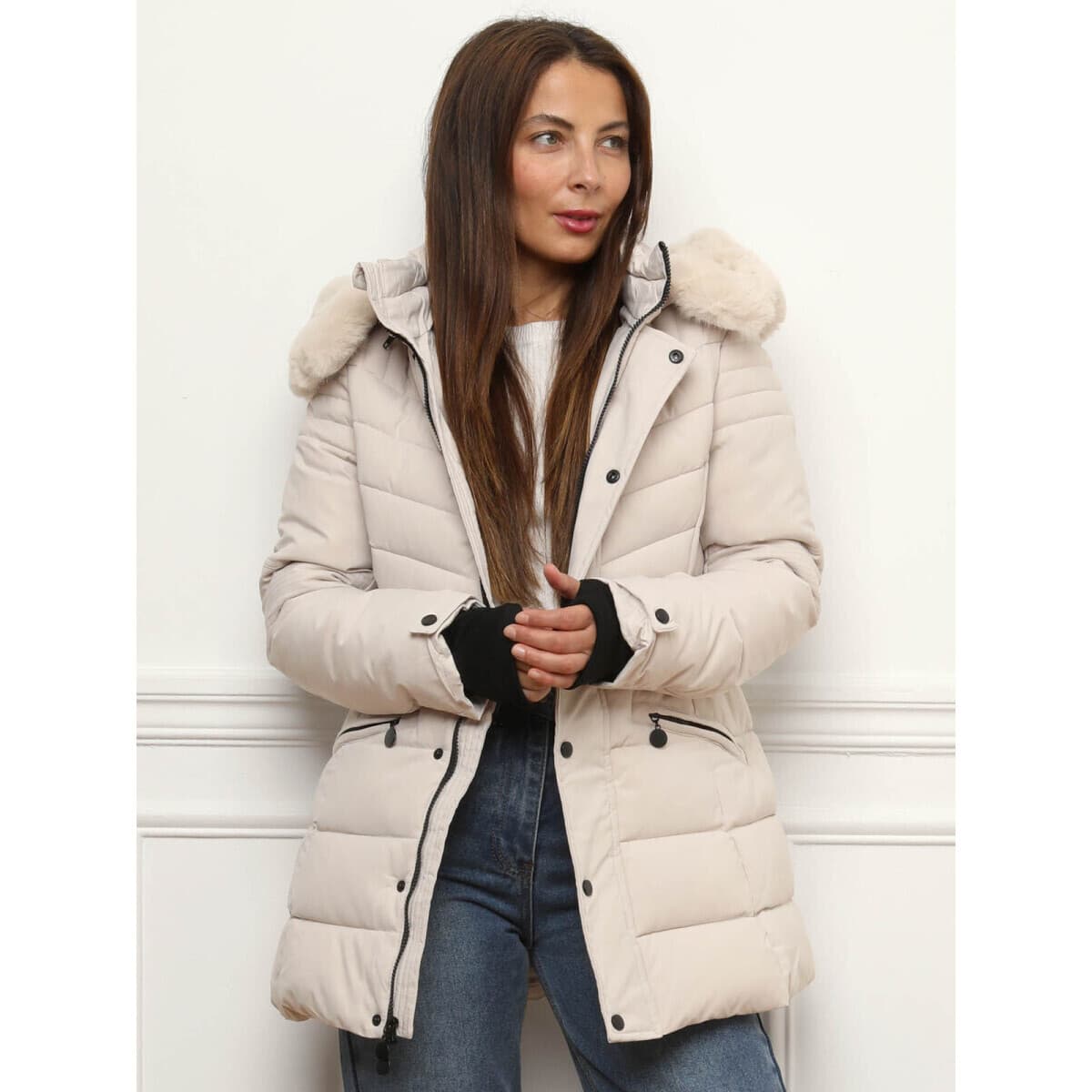 Women's Coats La Modeuse Beige