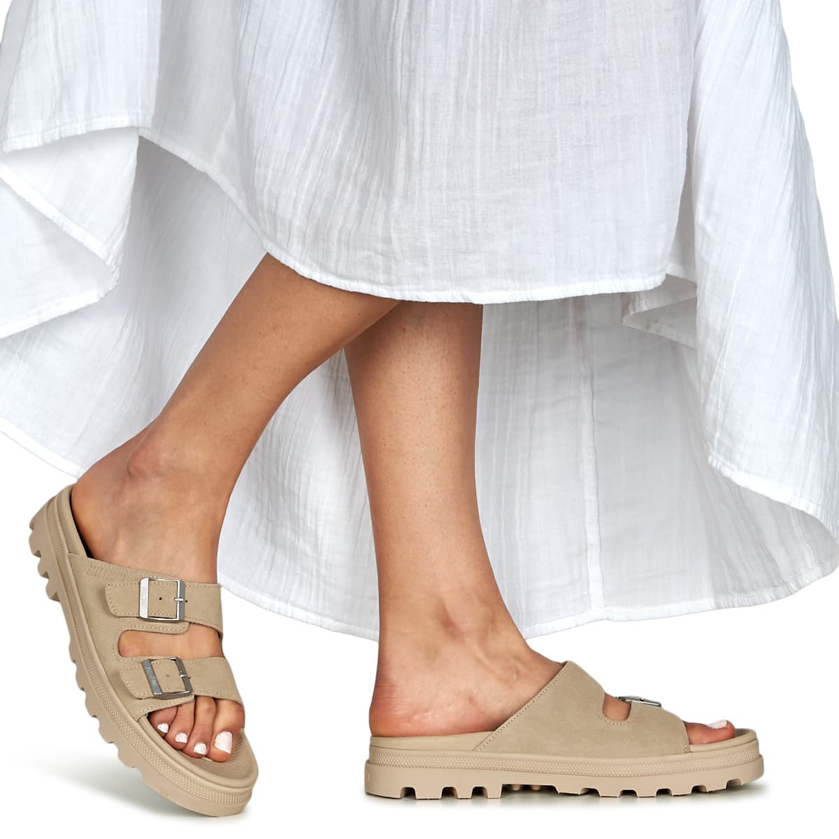 Women's Mules Palladium Beige