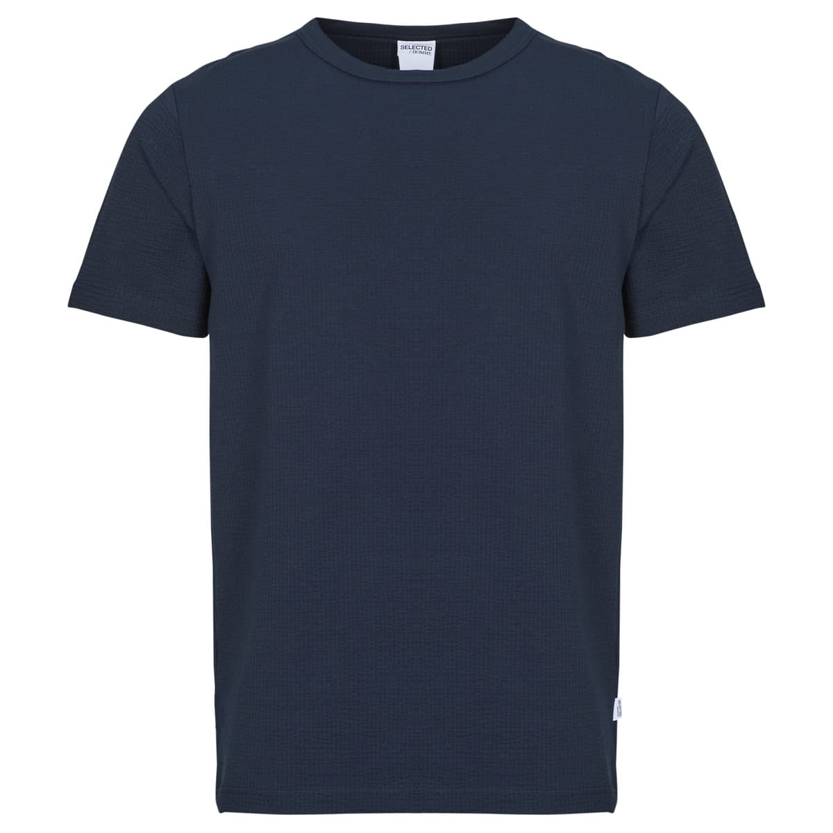 T-shirt με κοντά μανίκια Selected SLHSANDER SEERSUCKER