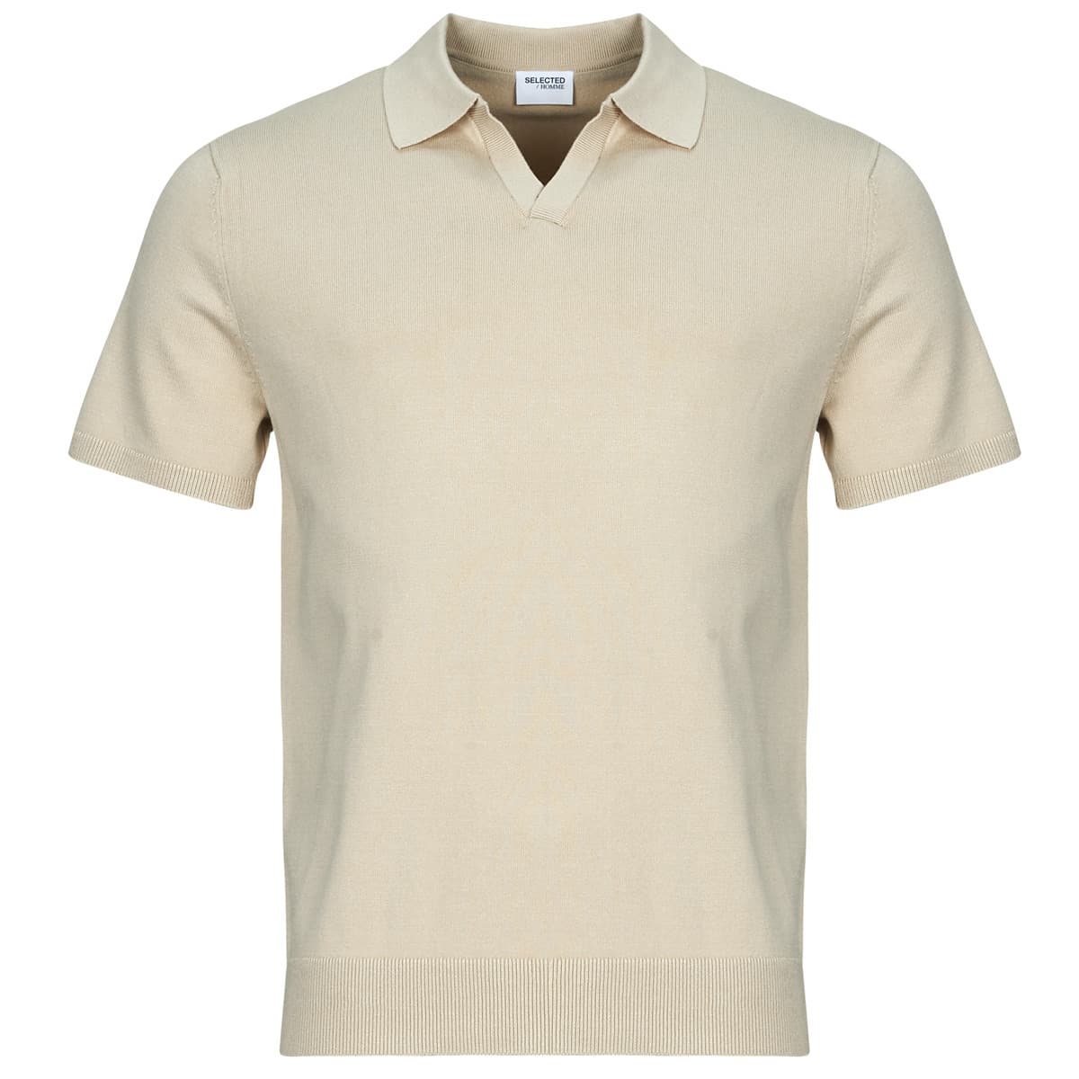 Men's Polo Shirts Selected Beige