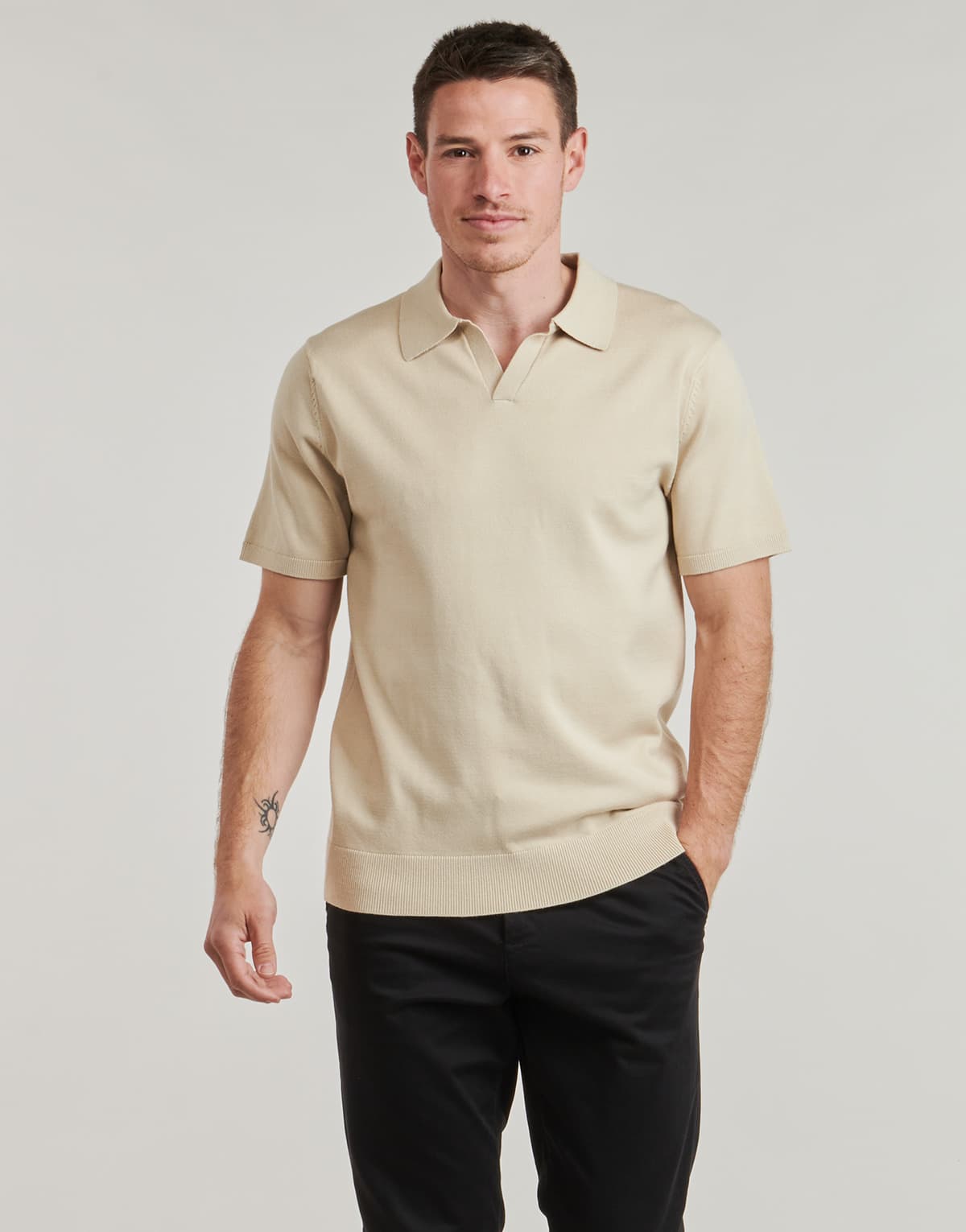 Men's Polo Shirts Selected Beige