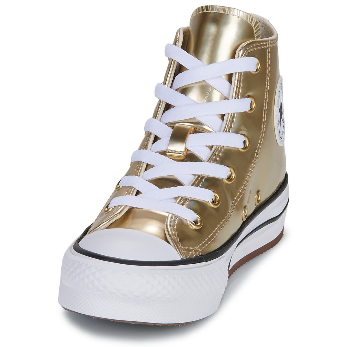 Converse Παιδικά Δίπατα All Star Metallic Platform Χρυσά