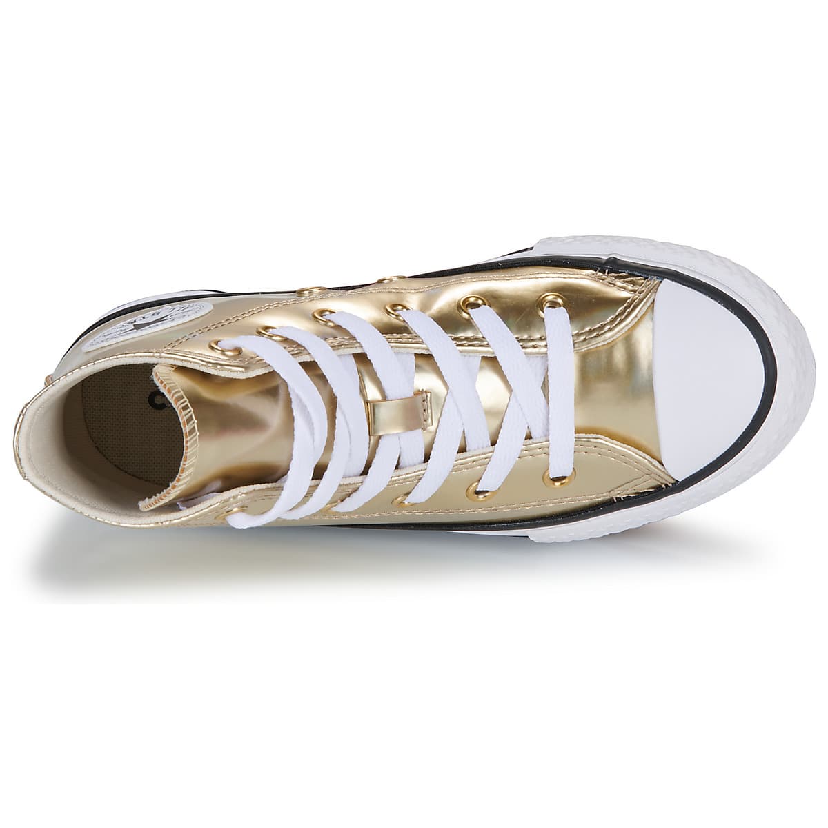 Converse Παιδικά Δίπατα All Star Metallic Platform Χρυσά
