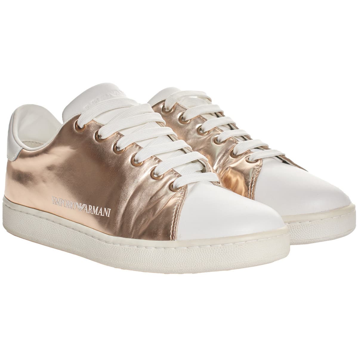 Women's Tennis Shoes Emporio Armani Gold