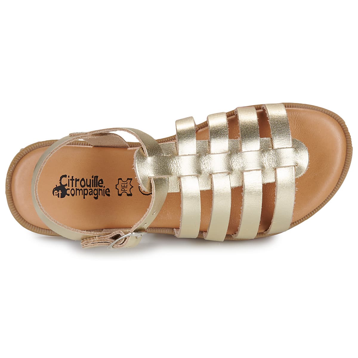 Girls' Sandals Citrouille et Compagnie Gold