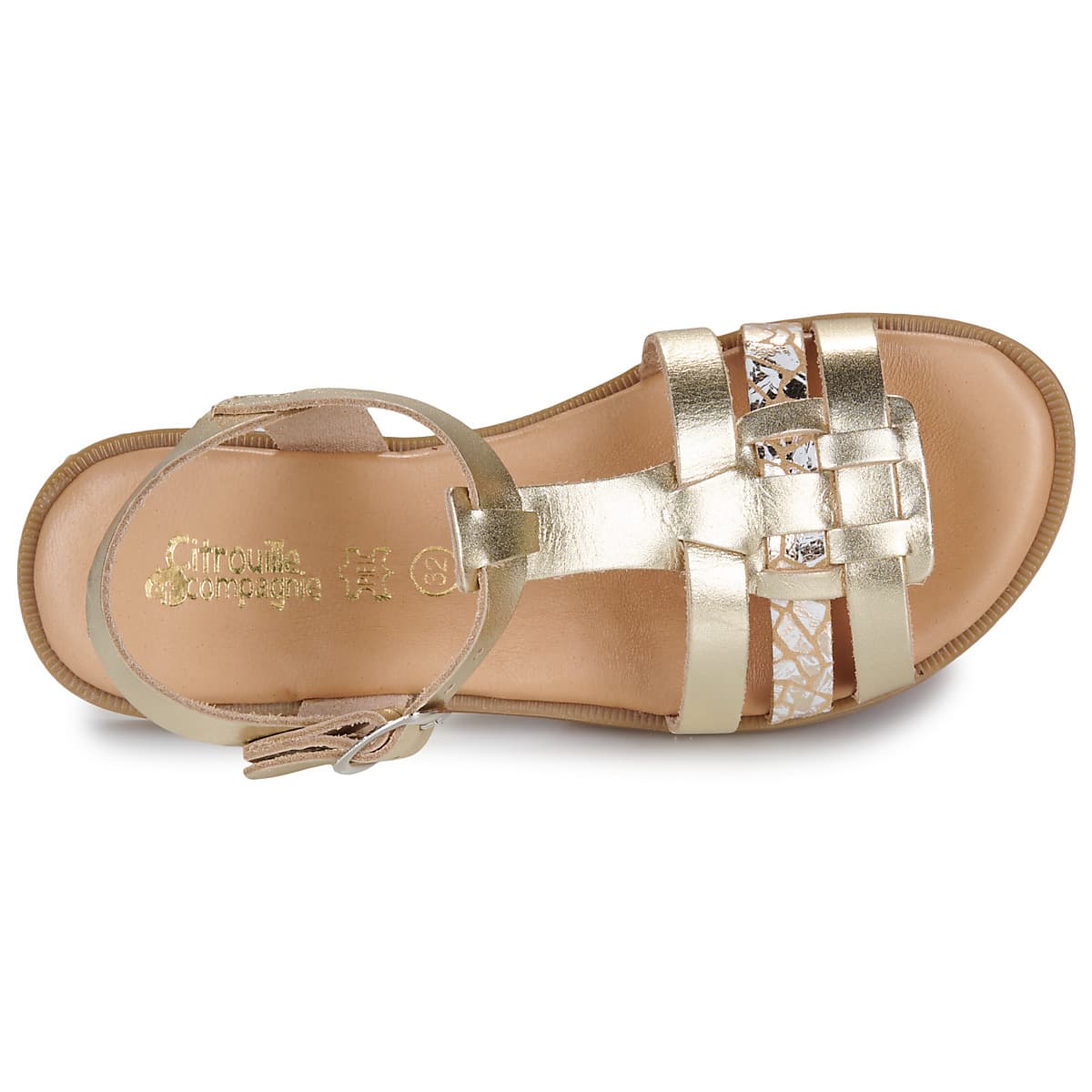 Girls' Sandals Citrouille et Compagnie Gold