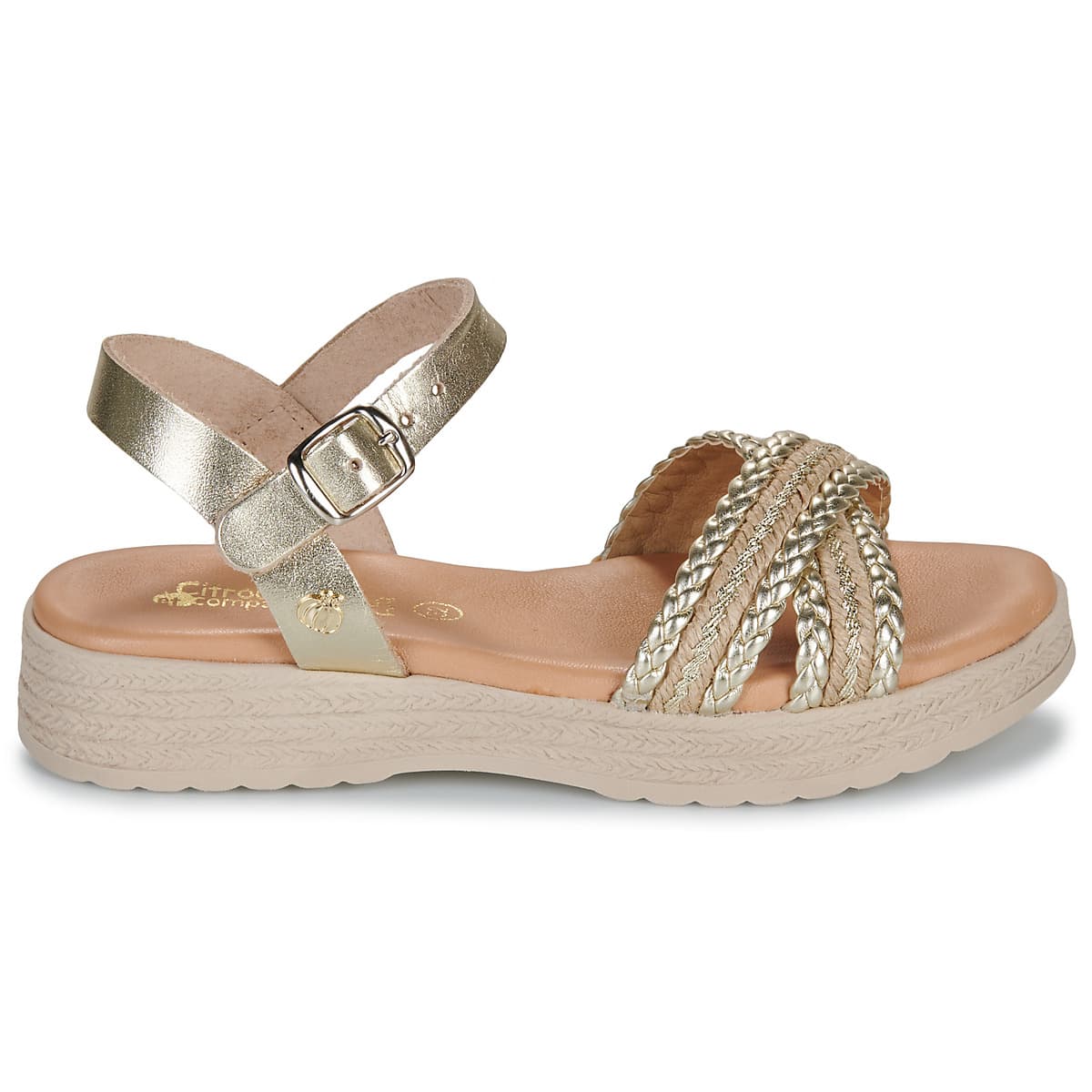 Girls' Sandals Citrouille et Compagnie Gold