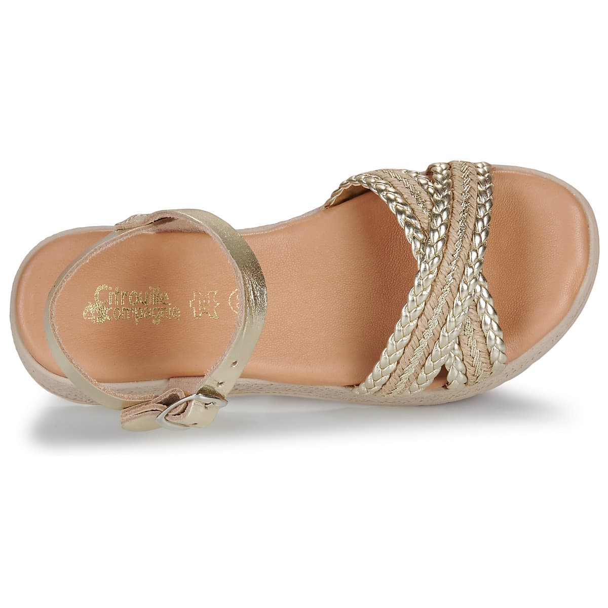 Girls' Sandals Citrouille et Compagnie Gold