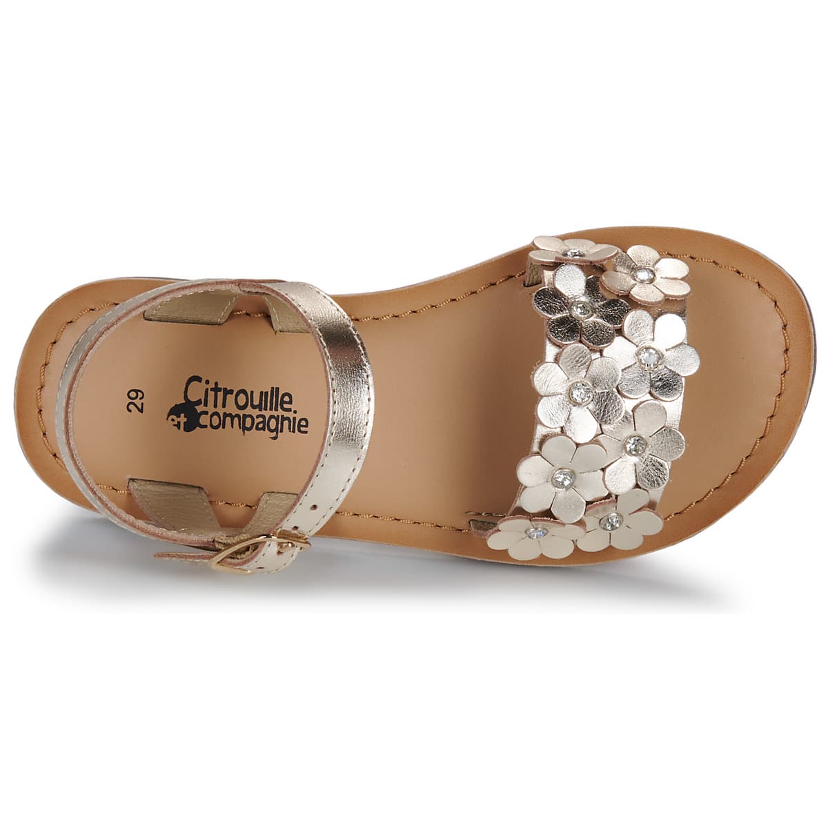 Girls' Sandals Citrouille et Compagnie Gold