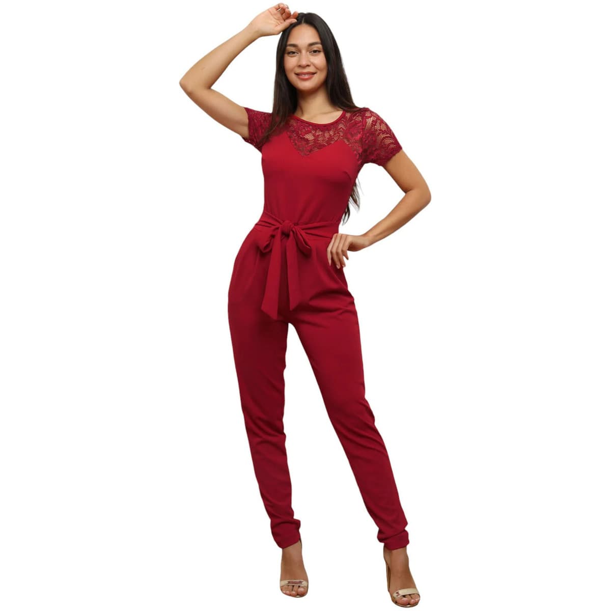 Women's Jumpsuits La Modeuse Red