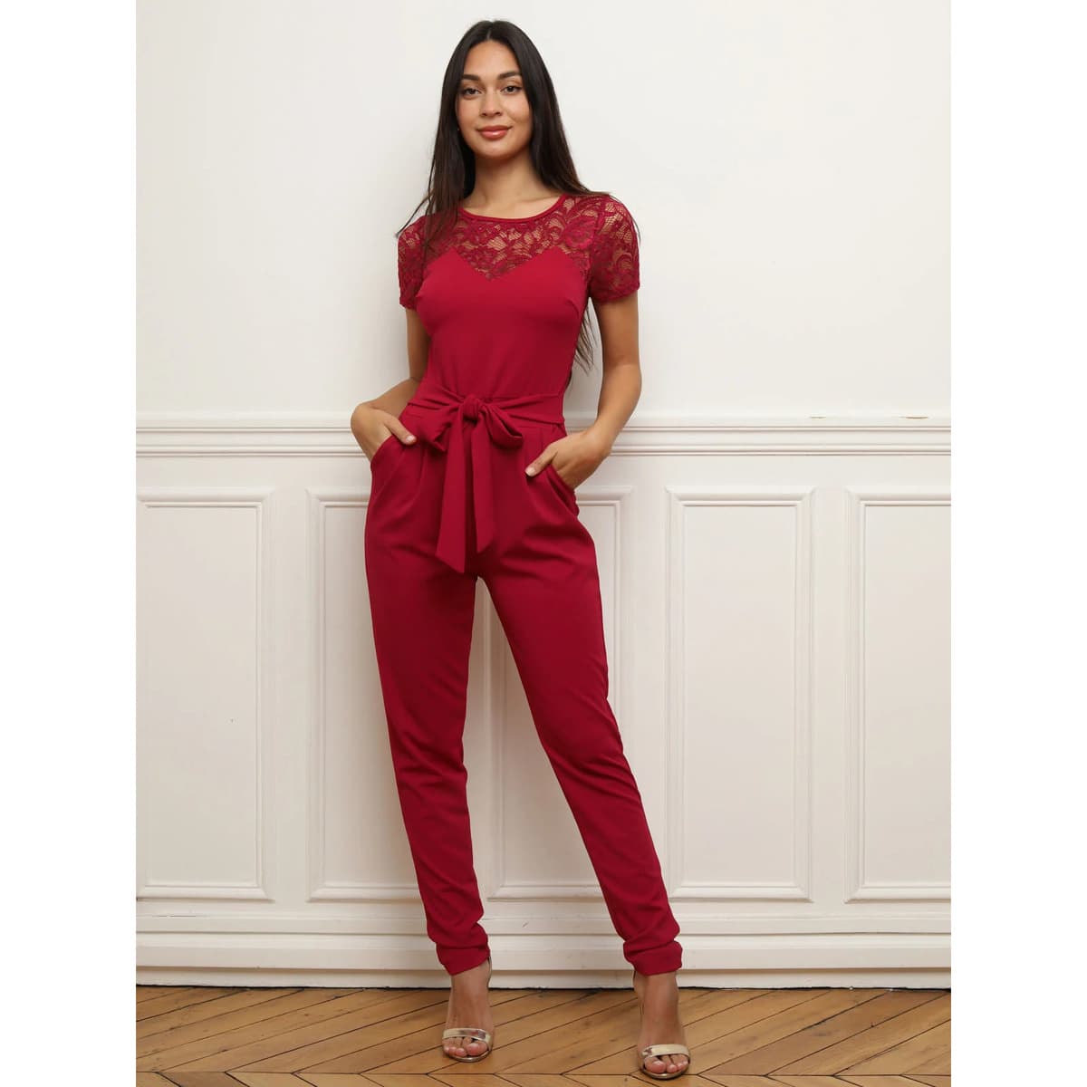 Women's Jumpsuits La Modeuse Red