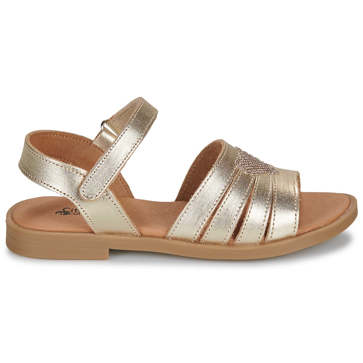 Girls' Sandals Citrouille et Compagnie Gold