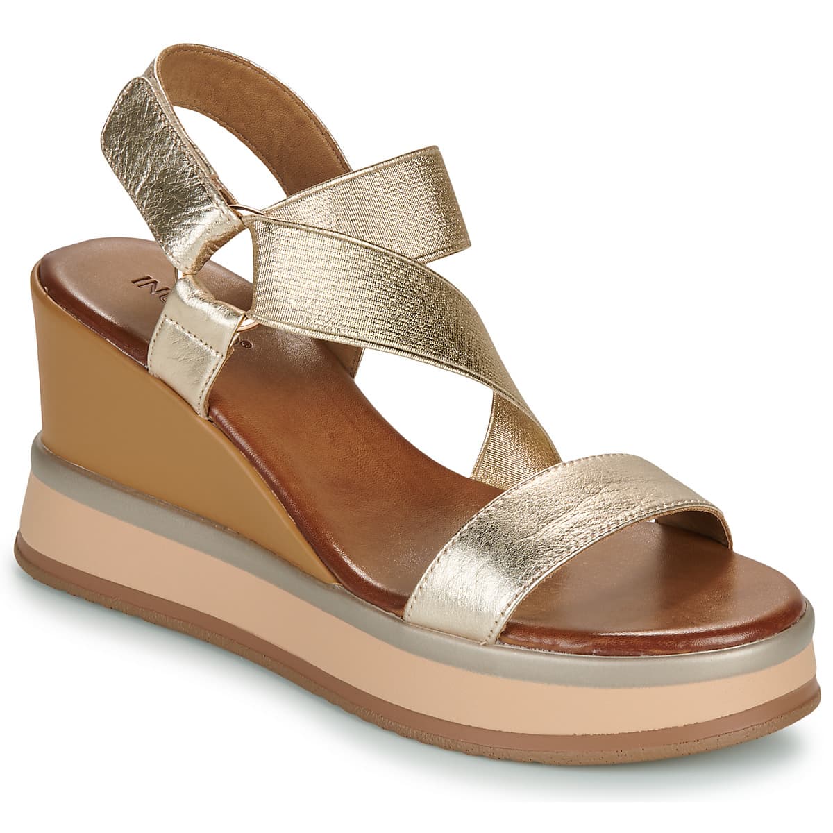 Σανδάλια με πλατφόρμα Inuovo B37004-GOLD