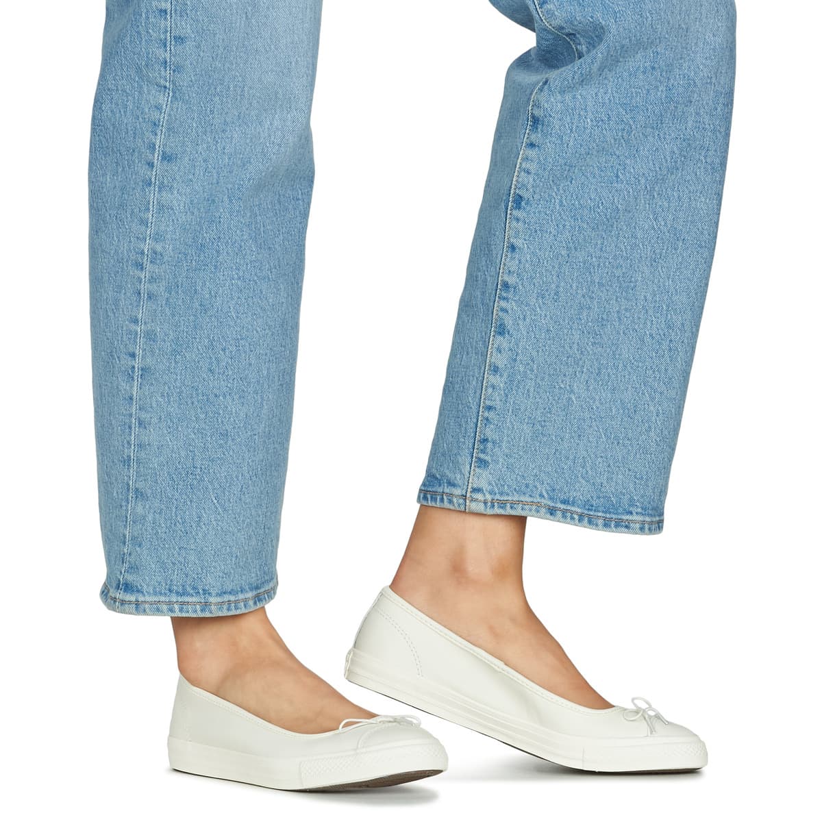 Women's Ballet Flats Converse White