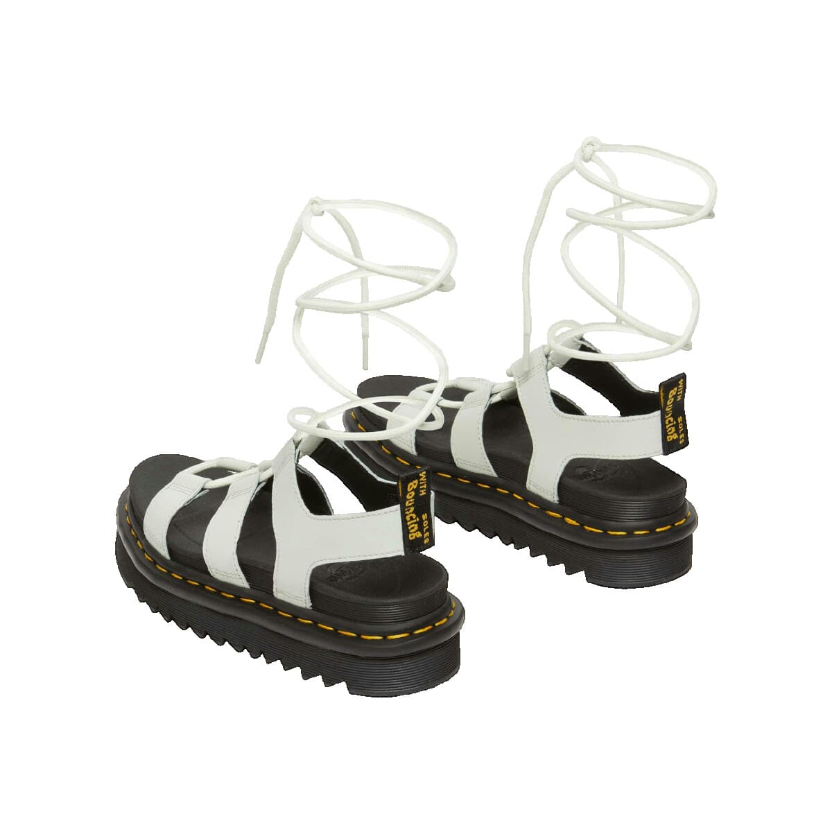 Women's Platforms Dr. Martens White