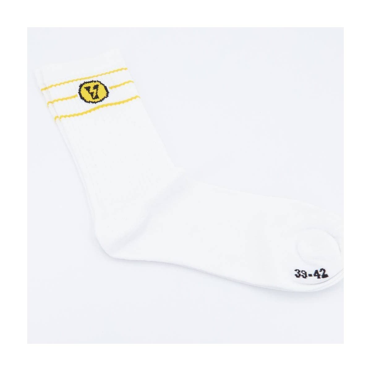 Men's Socks Yellow White