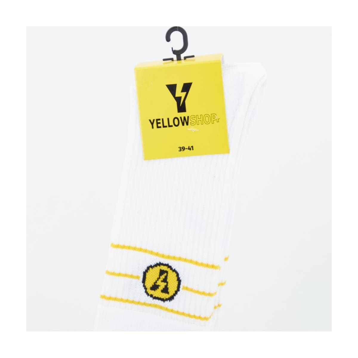 Men's Socks Yellow White