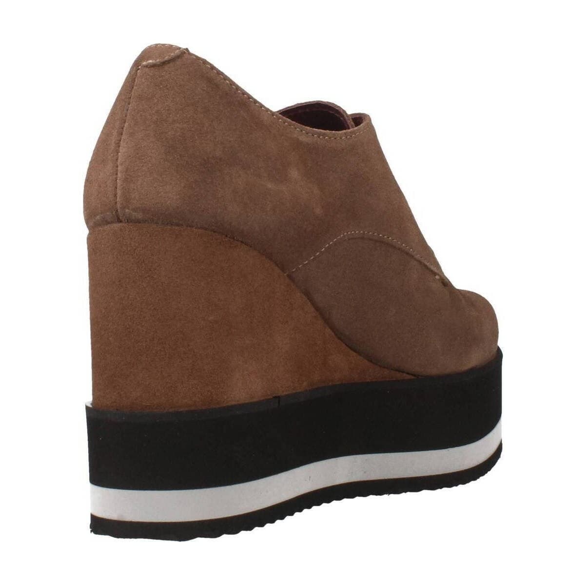 Women's Derby Shoes Yellow Brown