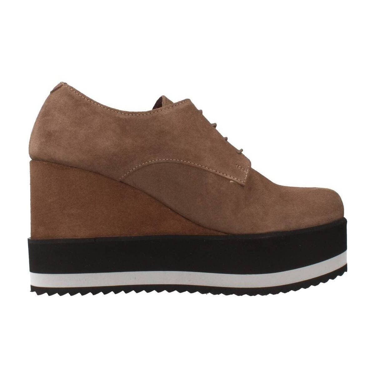 Women's Derby Shoes Yellow Brown