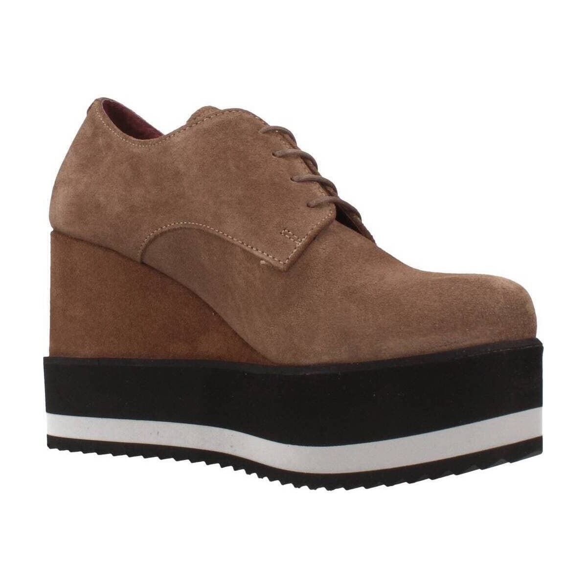 Women's Derby Shoes Yellow Brown