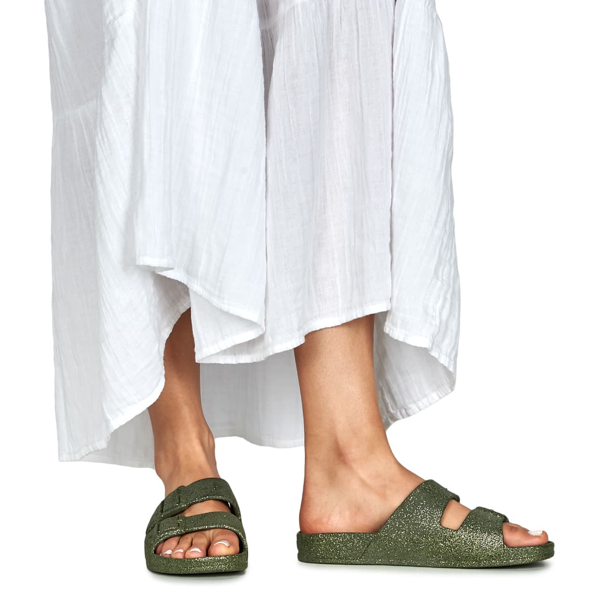 Women's Mules Cacatoès Khaki