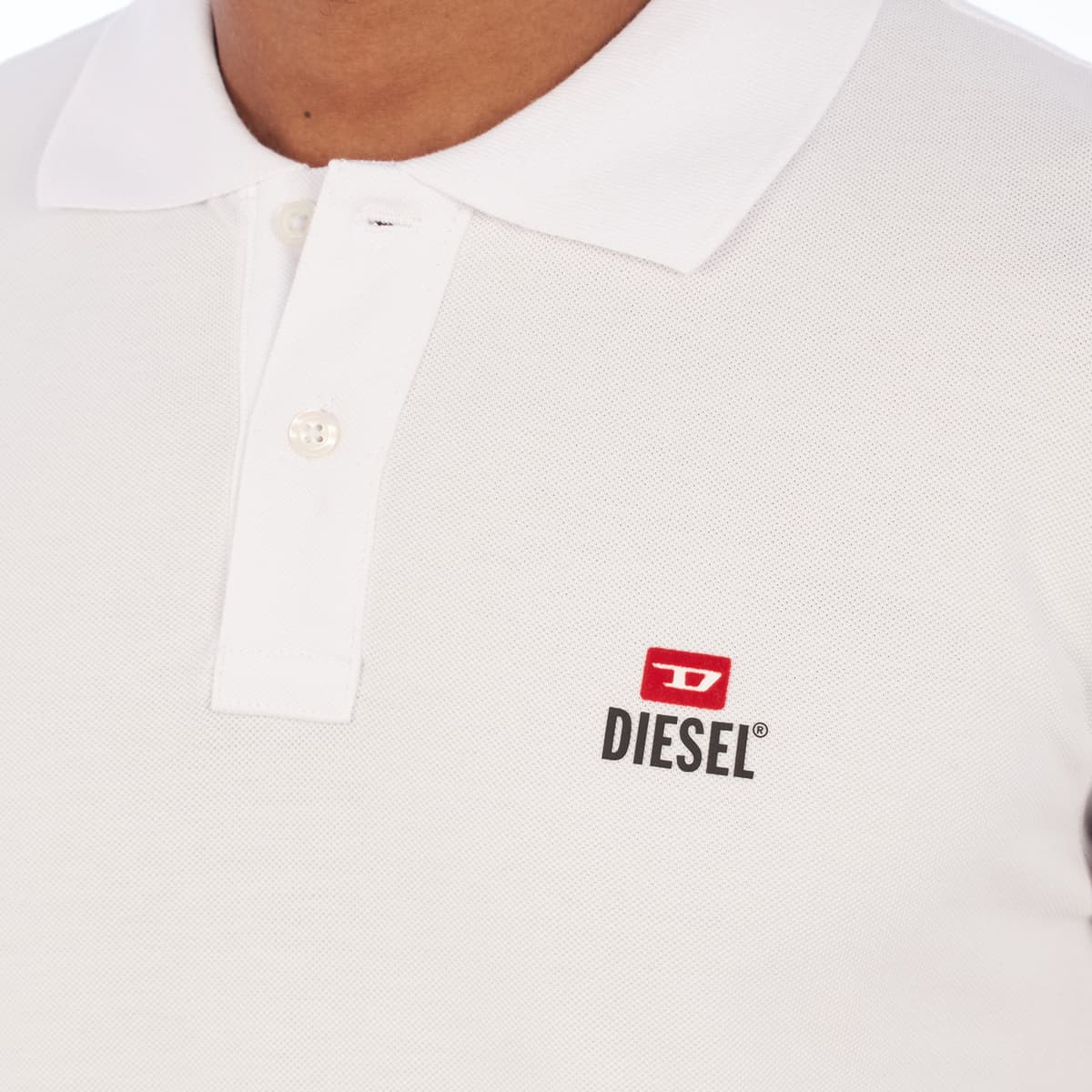 Men's Polo Shirts Diesel White