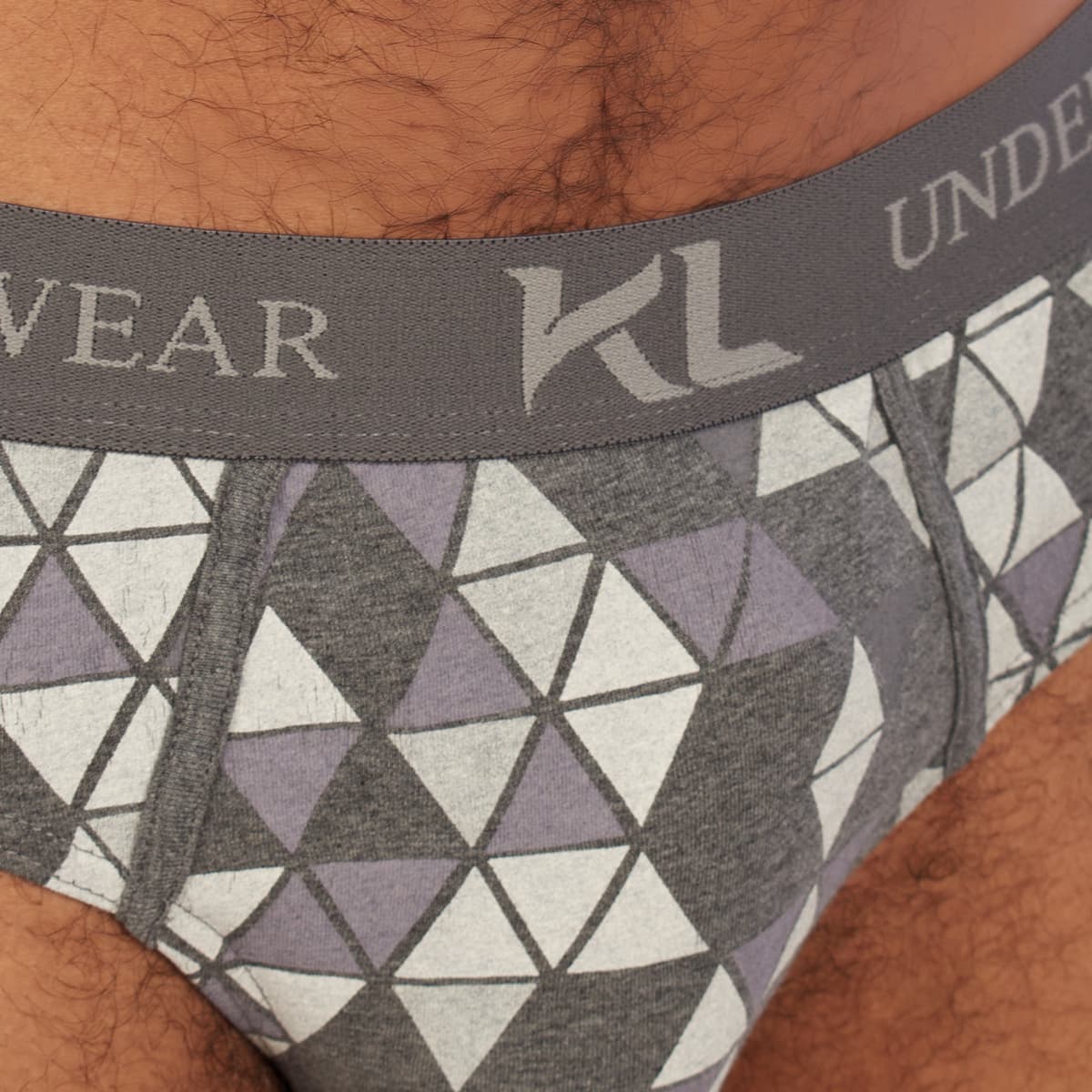 Men's Boxer Briefs Kisses And Love Gray