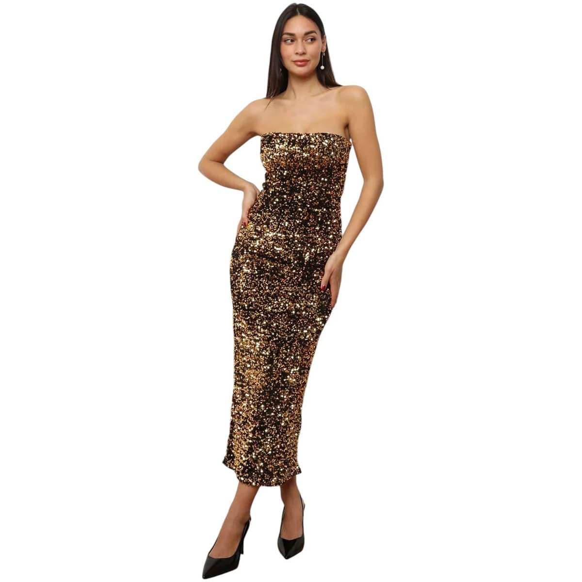 Women's Dresses La Modeuse Gold