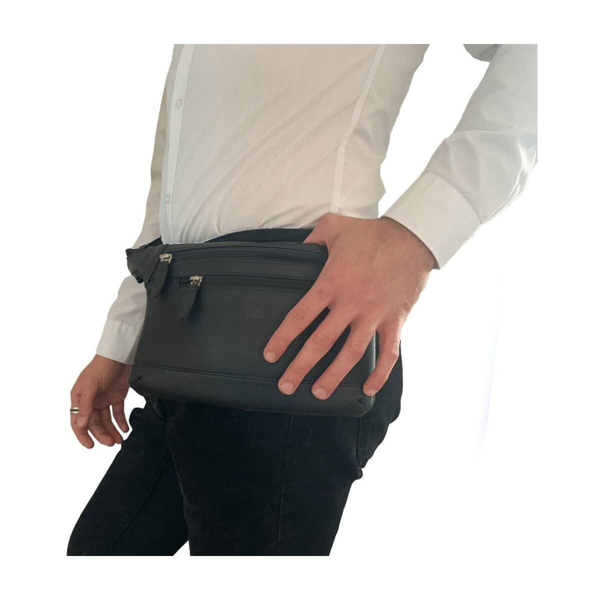 Men's Belt Bags My Wallets Black