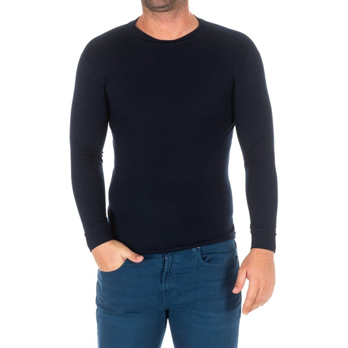 Μπλουζάκια με μακριά μανίκια Kisses And Love 1625-H-NEGRO