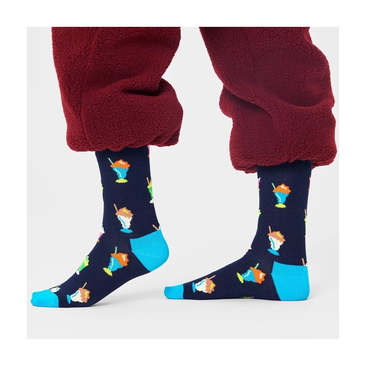 High socks Happy socks Calcetines Hombre Modèle Milksnake