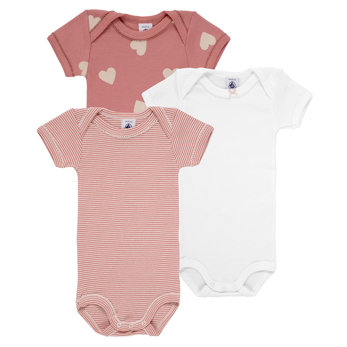 Παιδικά κορμάκια Petit Bateau 3 BODIES US MC