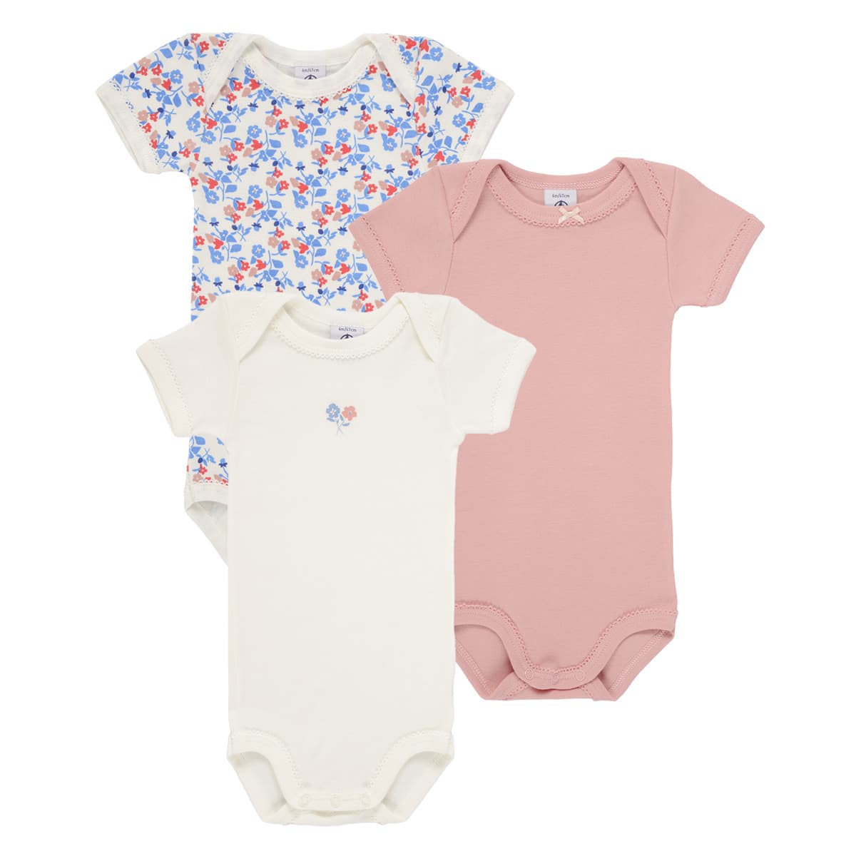 Παιδικά κορμάκια Petit Bateau 3 BODIES US MC