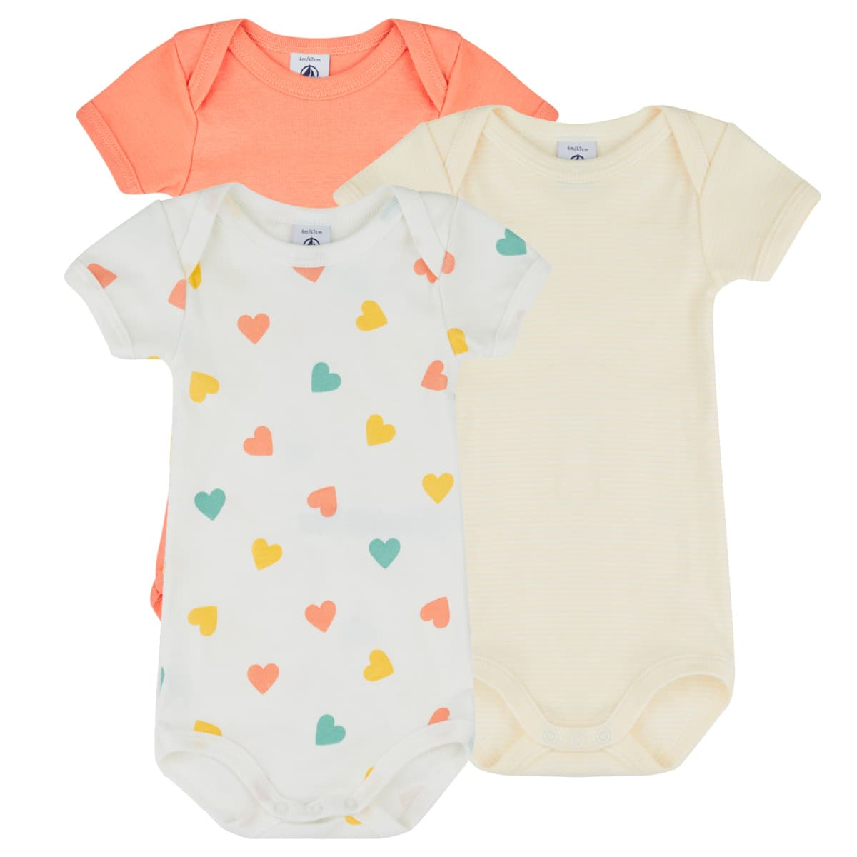 Παιδικά κορμάκια Petit Bateau 3 BODIES US MC