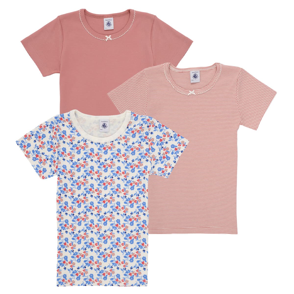 T-shirt με κοντά μανίκια Petit Bateau 3 TEE SHIRTS MC