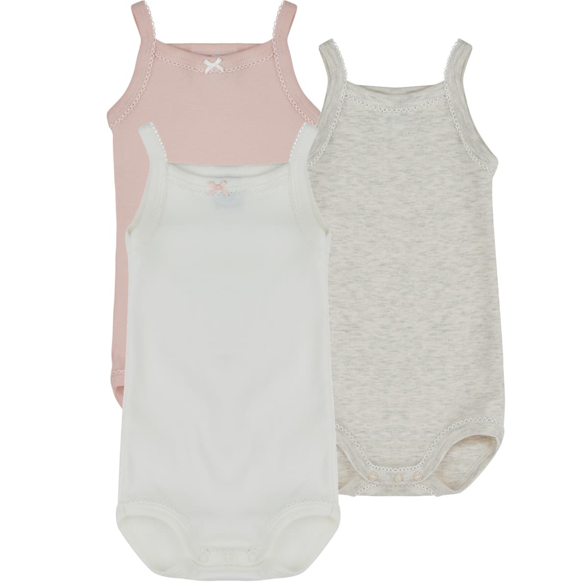 Παιδικά κορμάκια Petit Bateau 3 BODIES A BRETELLES