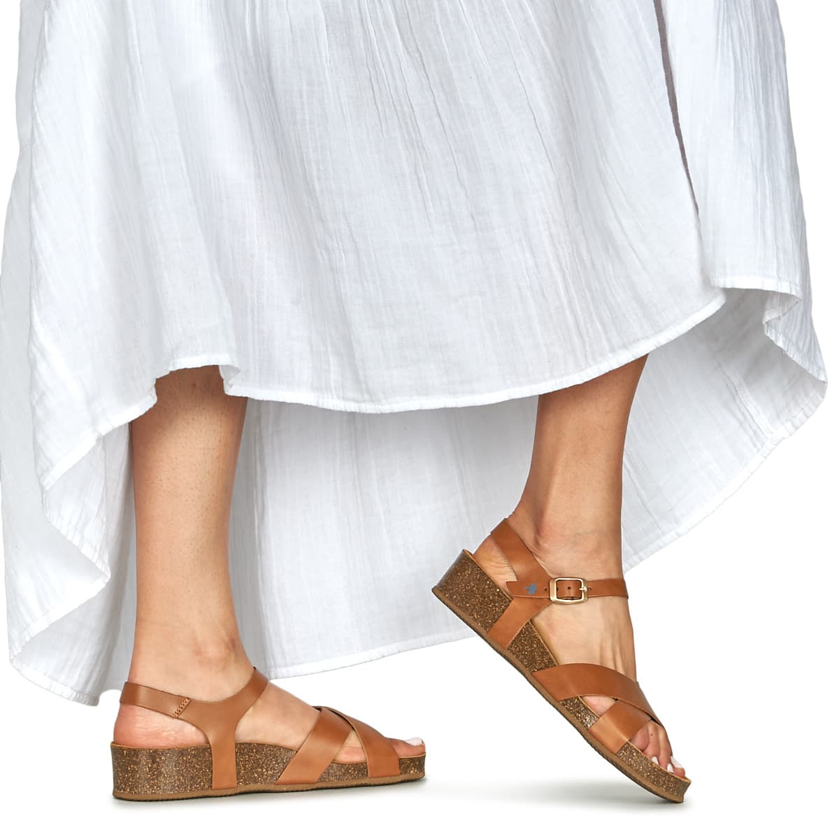 Women's Platforms Dream in Green Brown