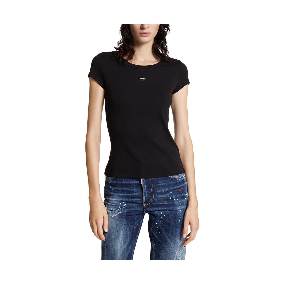 T-shirt με κοντά μανίκια Dsquared MAPLE FEAT SLIM FIT T-SHIRT WOMEN