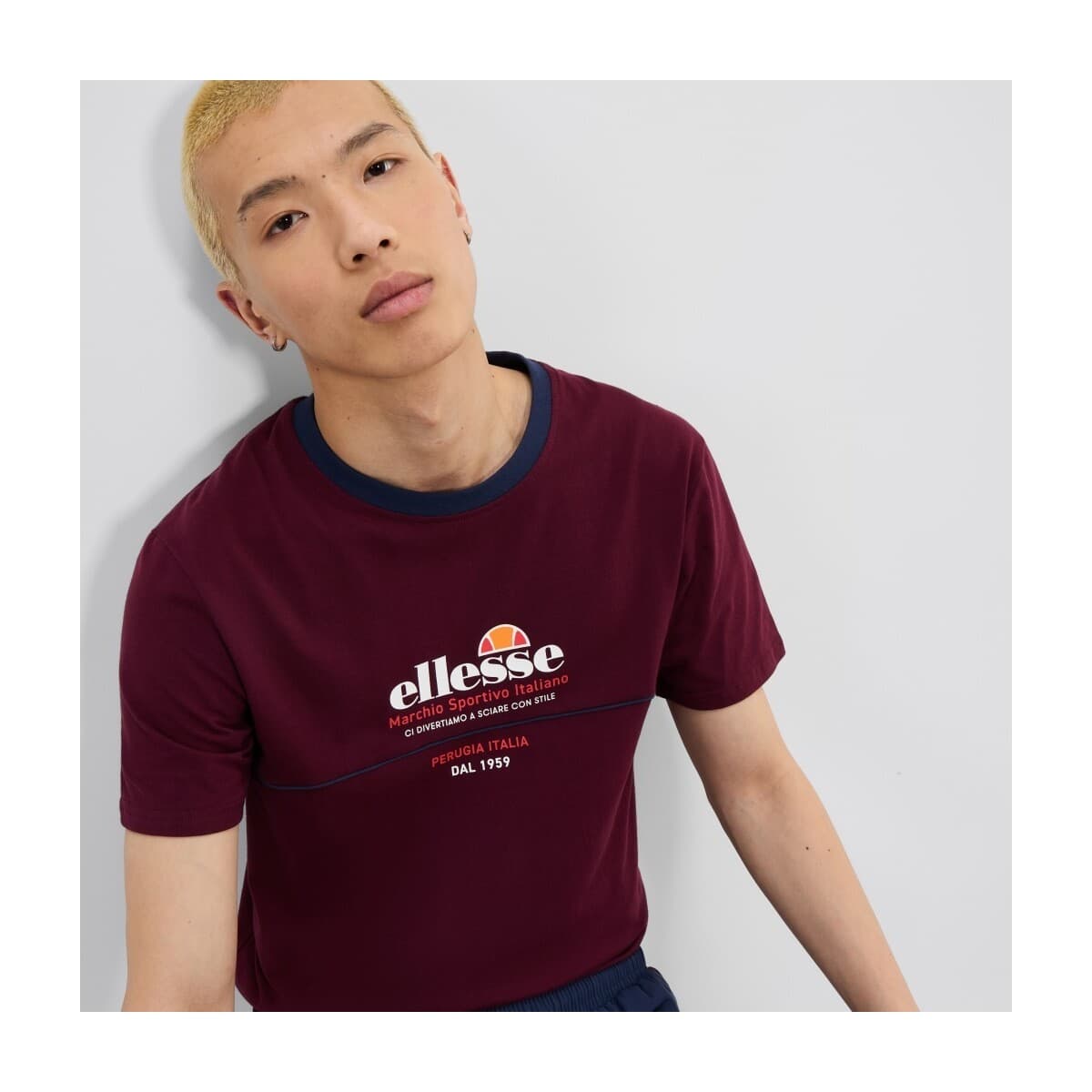 Men's T-Shirts Ellesse Bordeaux