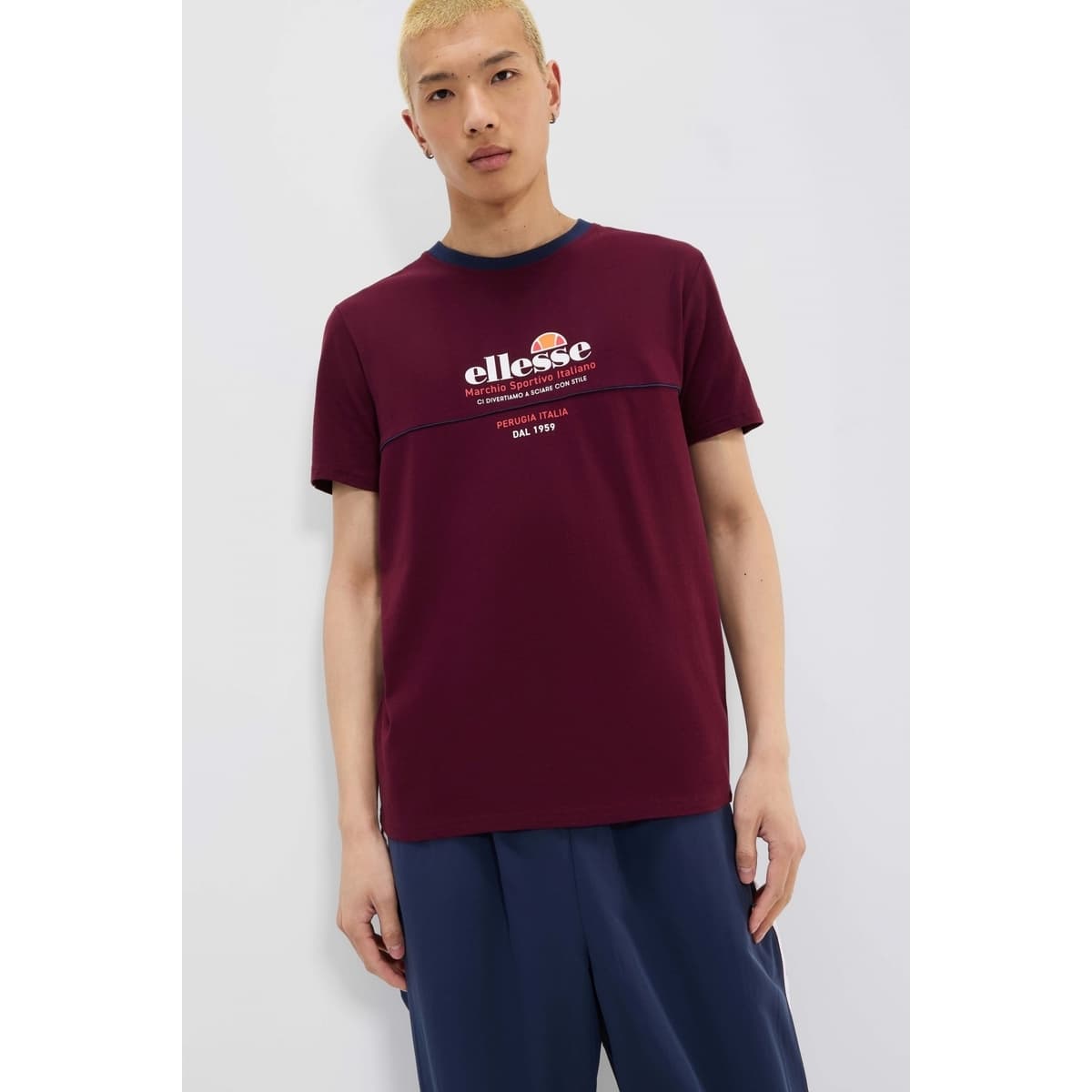 Men's T-Shirts Ellesse Bordeaux