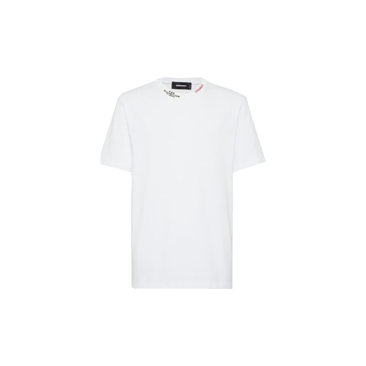 T-shirt με κοντά μανίκια Dsquared EMBROIDERED NECK REGULAR FIT T-SHIRT MEN