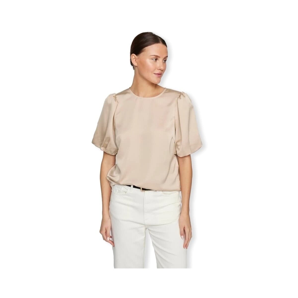 Women's T-Shirts Vila Beige