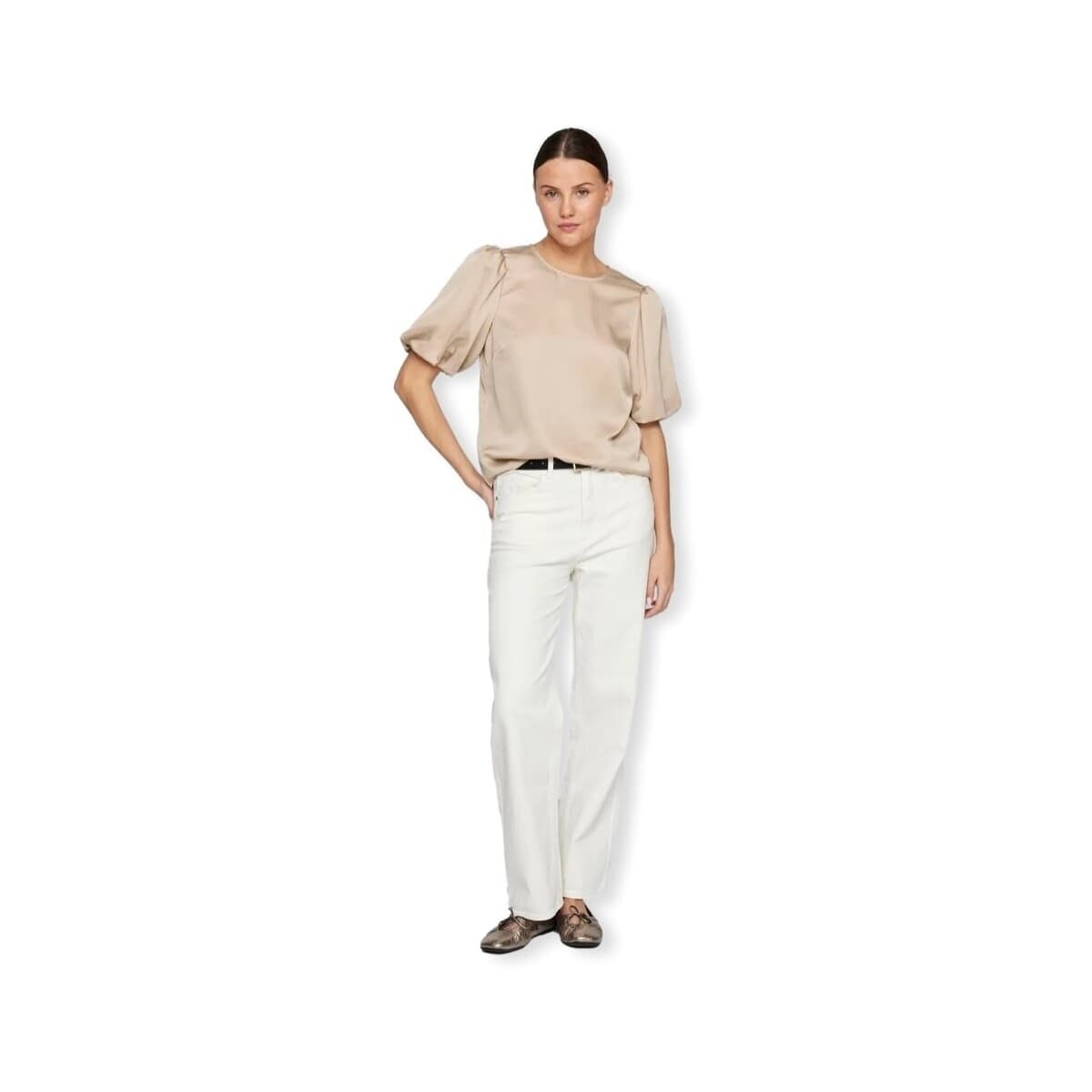 Women's T-Shirts Vila Beige
