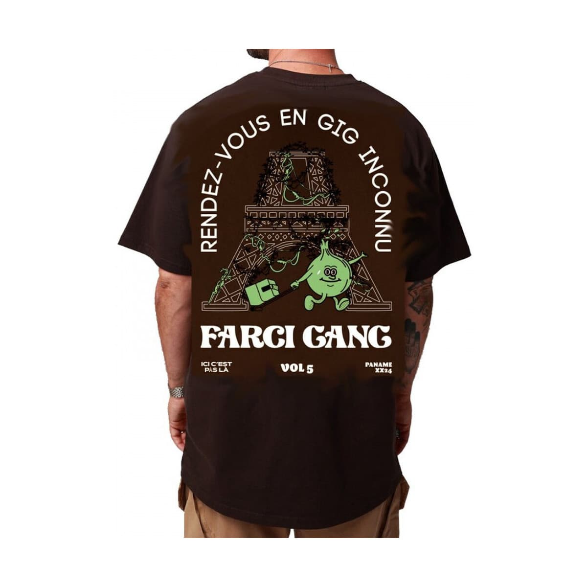 Men's T-Shirts Farci Brown