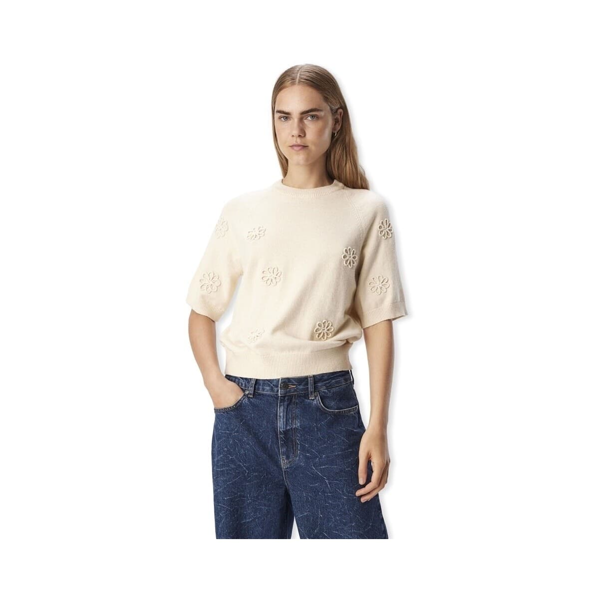 Women's Sweaters Object Beige