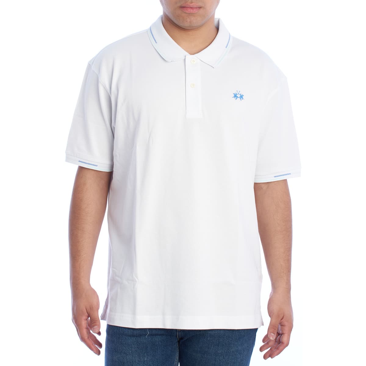 Men's Polo Shirts La Martina White